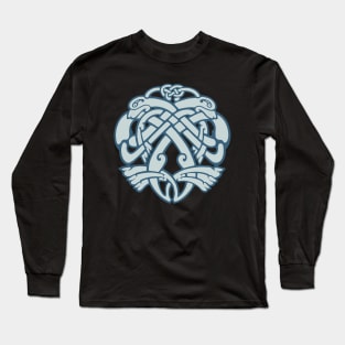 Celtic Design: Two Biting Dogs Long Sleeve T-Shirt